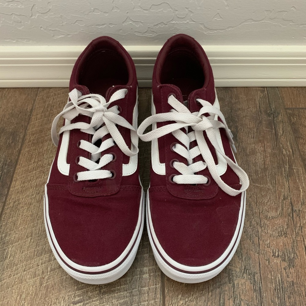 Maroon Old Skool Vans Womens